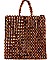 Elegant Wooden Beads Tote with Beaded Shoulder Strap  JYHD-3395