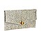 TRENDY SMOOTH FABRIC NATURAL WOVEN ENVELOPE CLUTCH WITH CHAIN  JYHD-3446