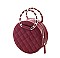 STYLISH CHIC ROUND QUILTED CROSSBODY BAG