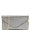Rhinestone Embellished Envelope Clutch
