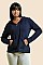 PACK OF 3 PIECES LADIES THIN ZIP-UP HOODIE JACKET PLUS SIZE MUHDC7000X