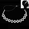 Oval Links Rhinestone Stretch Elastic Headband SLHDM1418