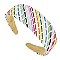 TRENDY SUMMER FASHION COLORFUL RAFFIA WOVEN HEADBAND