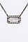 Classy Mother Of Pearl Crystal Pendant Dainty Necklace LAON6482