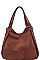 BRAIDED SIDE ACCENT MODERN HOBO BAG