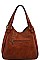 BRAIDED SIDE ACCENT MODERN HOBO BAG