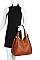 BRAIDED SIDE ACCENT MODERN HOBO BAG