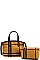 2 IN 1 CHECK SHOULDER SATCHE BAG