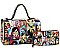 2IN1 OBAMA PAINTING ART SATCHEL WITH MATCHING WALLET