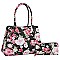 Flower Printed 2-in-1 Multi Compartment Satchel Set