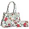 Flower Printed 2-in-1 Multi Compartment Satchel Set