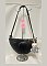 Bag Charm Pleated Half Moon Crossbody Bag