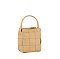 Straw Woven Bucket Satchel