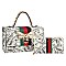 100 Dollar Bills C-Notes Queen Bee Stripe 2-in-1 Boxy Satchel