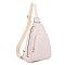 Front & Side Zippered Pocket Sling Bag