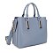 Vertical Black Metal Tab Accent Satchel