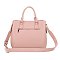 Vertical Black Metal Tab Accent Satchel