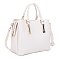 Vertical Black Metal Tab Accent Satchel
