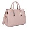 Vertical Black Metal Tab Accent Satchel