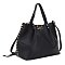 Studded Flip Lock Tote Bag