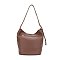 2-IN-1 Braided Handle Strap Hobo with Pouch