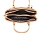 Triple Compartment Metal Accent Boutique Satchel