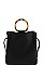 BANGLE HANDLE TOTE BAG WITH LONG STRAP