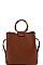 BANGLE HANDLE TOTE BAG WITH LONG STRAP