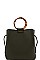 BANGLE HANDLE TOTE BAG WITH LONG STRAP