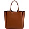 3 COMPARTMENT DOUBLE TASSEL TOTE