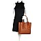 3 COMPARTMENT DOUBLE TASSEL TOTE