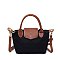 Nylon Logo Flap Satchel Crossbody Bag
