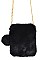 FAUX FUR CELLPHONE BAG