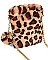 LEOPARD FAUX FUR CELLPHONE BAG