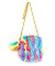 MULTI COLOR FAUX FUR CELLPHONE BAG