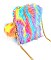 MULTI COLOR FAUX FUR CELLPHONE BAG