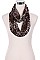 PACK OF 12 ASSORTED COLOR LEOPARD INFINITY SCARVES