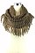 A Dozen (12pcs) Fringe Knit Infinity Scarves