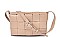 TRENDY MONOTONE WEAVING LEATHER CLUTCH