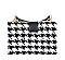 2 IN 1 TWEED HOUNDSTOOTH CLEAR BAG CLUTCH SET