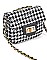 CHIC TWEED HOUNDSTOOTH MINI BAG