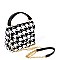 TRENDY HOUNDSTOOTH TWEED CROSSBODY BAG
