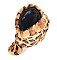 LEOPARD FAUX FUR ROUND CLUTCH