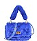 FURRY CLUTCH WITH FUR HANDLE NOVELTY BAG