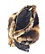 FOLDABLE TIGER PRINT FUR CLUTCH