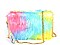 FAUX FUR MULTICOLOR WRIST BAND POUCH BAG