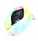 FAUX FUR MULTICOLOR WRIST BAND POUCH BAG