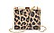 FAUX LEATHER LEOPARD PRINT FRAMED CLUTCH