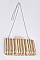 Chain Strap Pvc Straw Body Clutch