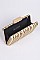 Chain Strap Pvc Straw Body Clutch